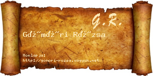 Gömöri Rózsa névjegykártya